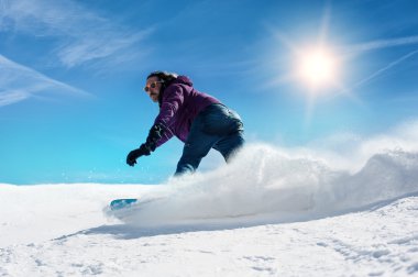 Snowboarder freerider clipart