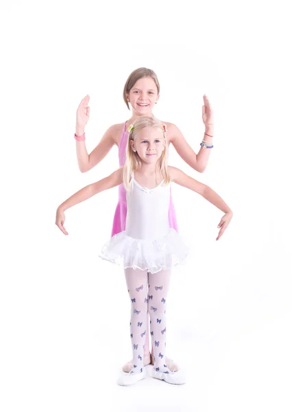 Twee schattige Ballerinas. — Stockfoto