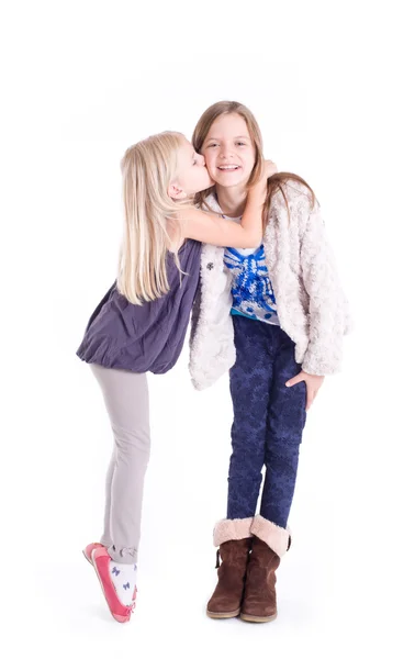 Two little girl posing together — Stock Photo, Image
