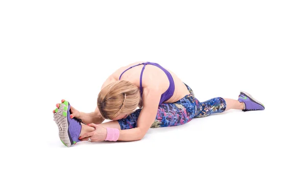 Deporte mujer haciendo ejercicio de fitness — Foto de Stock