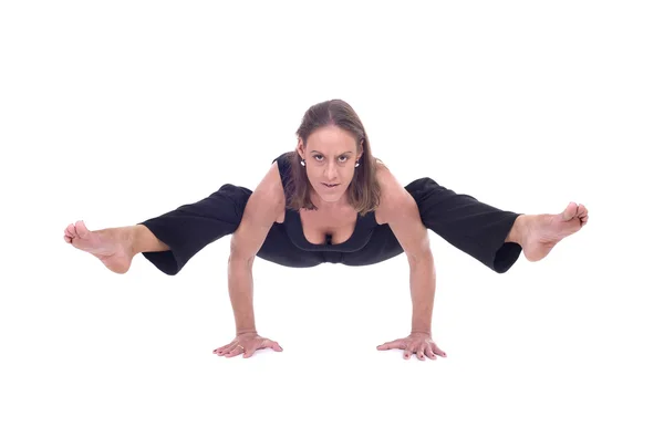 Yoga-Übungen praktizieren — Stockfoto