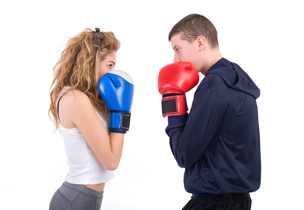 Combattimento di kickboxing — Foto Stock