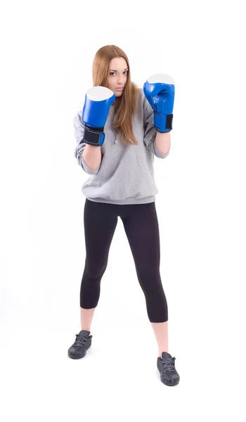 Menina de kickboxing — Fotografia de Stock