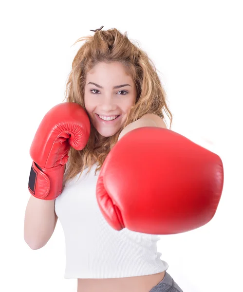 Menina de kickboxing — Fotografia de Stock