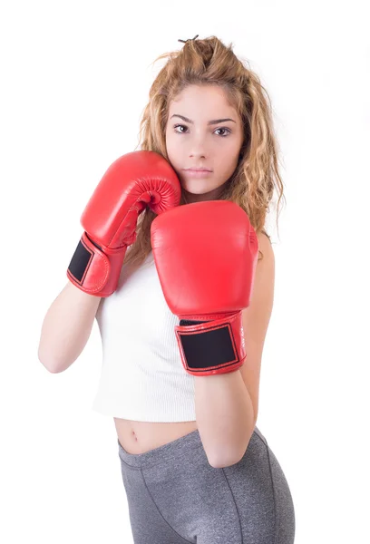 Menina de kickboxing — Fotografia de Stock