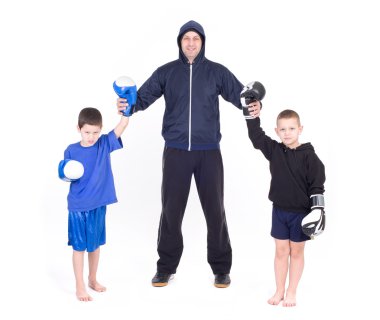 Çocuklar kickboks mücadele