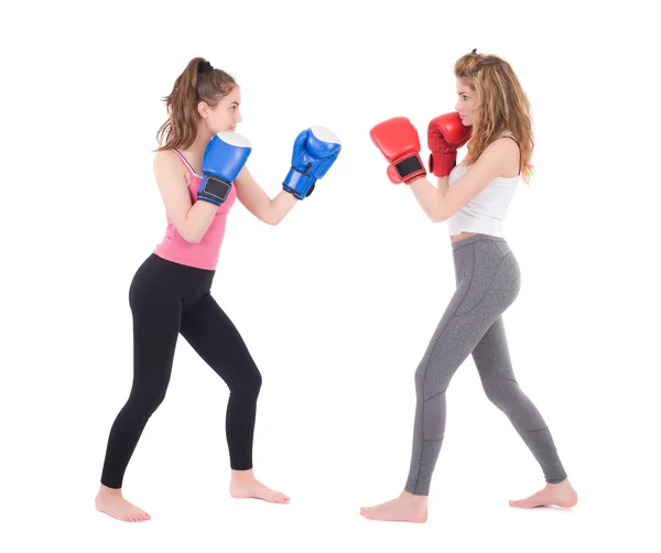 Kickboxing niñas lucha — Foto de Stock