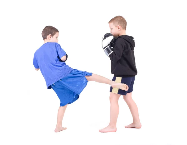 Niños Kickboxing Lucha —  Fotos de Stock