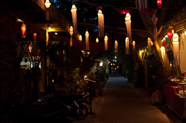 Nighttime atmosphere on street — Stock Photo, Image