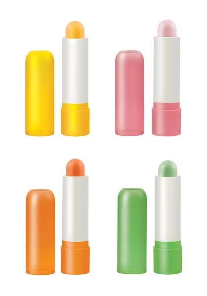 Lippenstifte in verschiedenen Farben — Stockfoto