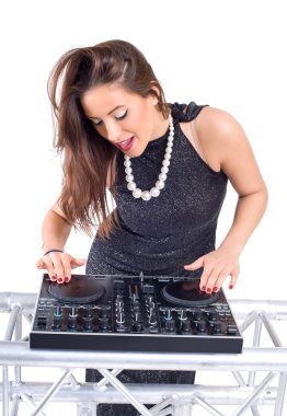 Pikap karıştırıcı müzik kadın