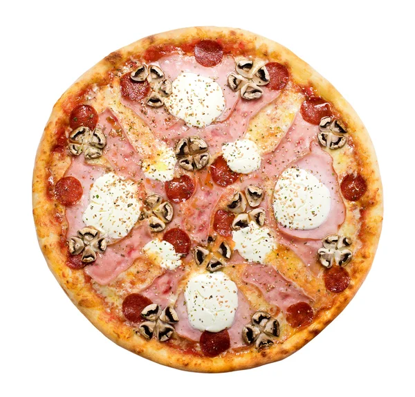 Pizza von oben — Stockfoto