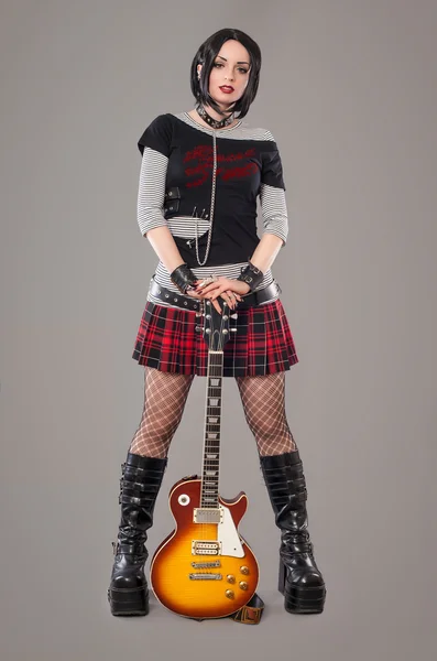 The guitar girl Stock Image