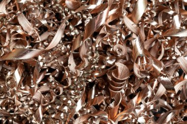 Büyük bantlı makro bakır talaşı.