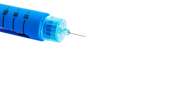 Insuline Pen Injector Insulinepen Vullen Met Een Naald Een Witte — Stockfoto