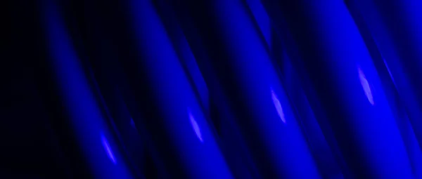 Спираль Синего Света Темно Синяя Трубка Скрученной Флуоресцентной Лампы — стоковое фото