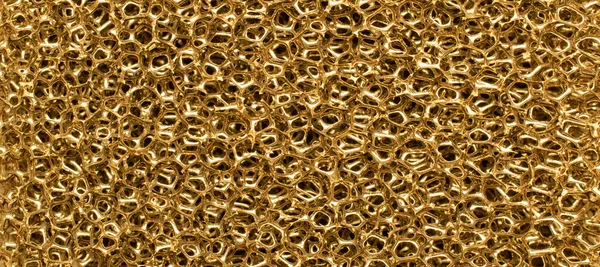 Gold Sponge Structure Background Texture — Stock Photo, Image