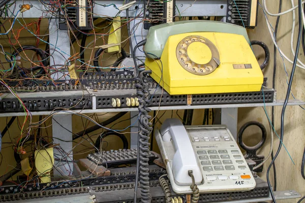 Antiga Central Telefónica Telefone Antigo — Fotografia de Stock
