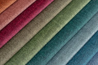 Kumaş şeritler. farklı renklerde çizgili arkaplan