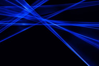 Lazer açık mavi. Dalgalanan ve bükülen ışık çizgileri.