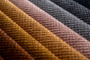 Kumaş şeritler. farklı renklerde çizgili arkaplan