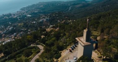 Hava Aracı Görünümü Na Burguesa Dağı, Palma De Mallorca, Şehir Manzarası, Mayorka Balearic Adaları, İspanya