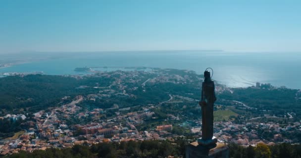 View Burguesa Mountain Palma Mallorca City Landscape Majorca Balearic Islands — 비디오