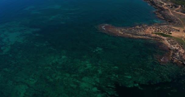 ネクロイ島の空中映像De Son Real Mallorca 古代の風景 マヨルカ島 スペイン — ストック動画