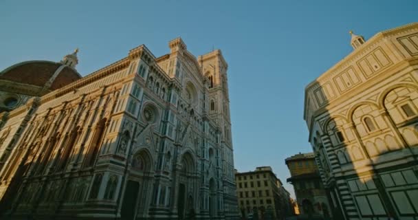 Widok Piękną Bazylikę Santa Maria Del Fiore Florencji Zrobione Wschodzie — Wideo stockowe