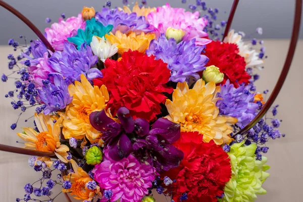 Beau Bouquet Fleurs Dans Vase — Photo