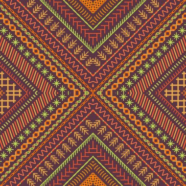 Vektör sorunsuz kabile nakış deseni.