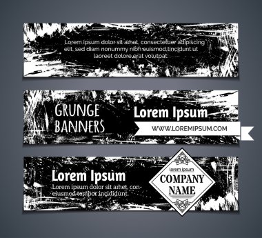 Vektör yazı tahtası yatay pankartlar ayarla.