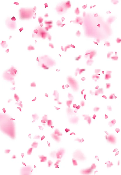 Roze sakura bloemblaadjes achtergrond. — Stockvector