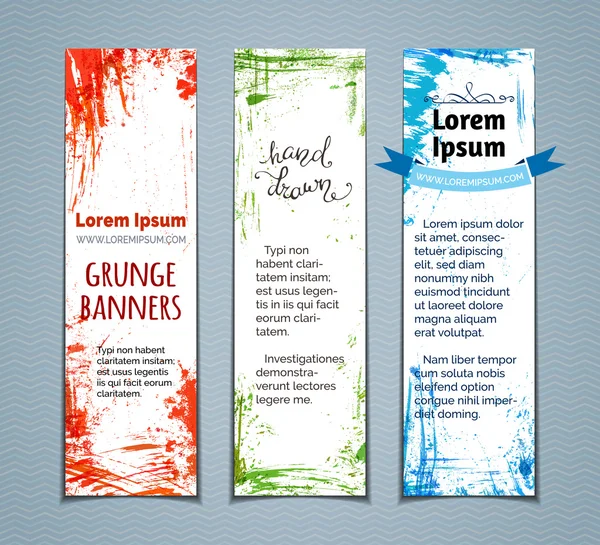 Vector set of colourful grunge banners. — Stock Vector