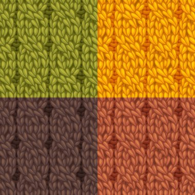 Dikişsiz kablolar ön desenleri seti.