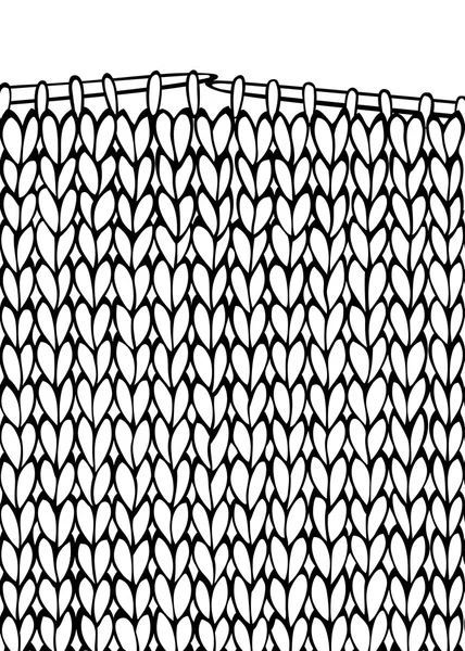 Vektör stockinette dikiş ve örgü iğneleri. 
