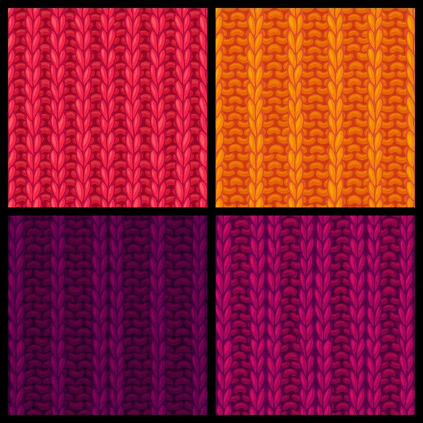 Conjunto de vetores de padrões de costura de nervuras coloridas . —  Vetores de Stock