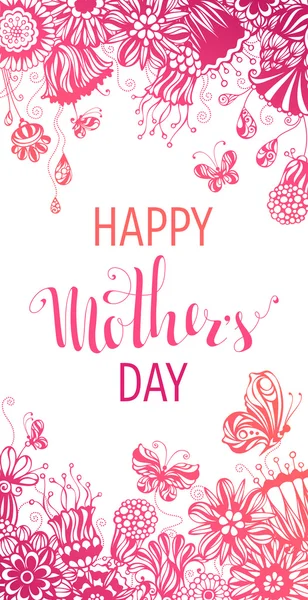 Joyeuse fête des mères Fond floral . — Image vectorielle
