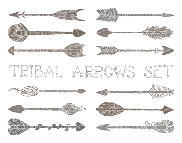 Set di frecce etniche — Vettoriale Stock