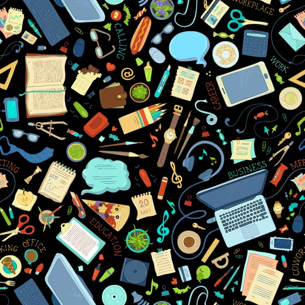 Seamless pattern of work place