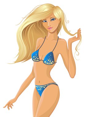 sarışın bikini. 