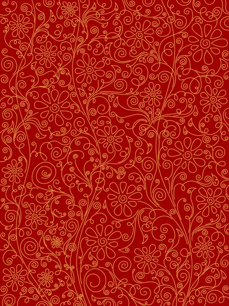 Red ornate pattern. — Stock Vector