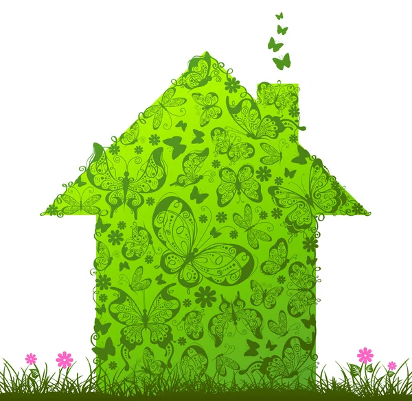 Зеленый дом . — стоковый вектор