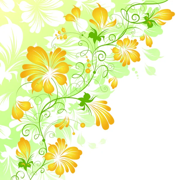 Coin floral . — Image vectorielle