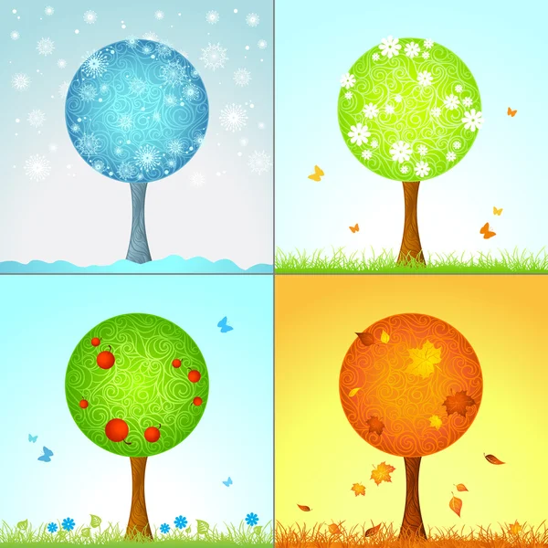 Quatre saisons . — Image vectorielle
