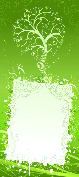 Muzyka zielony. — Wektor stockowy
