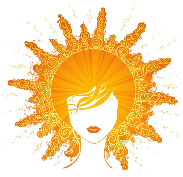 Abstract sunny woman. — Stock Vector