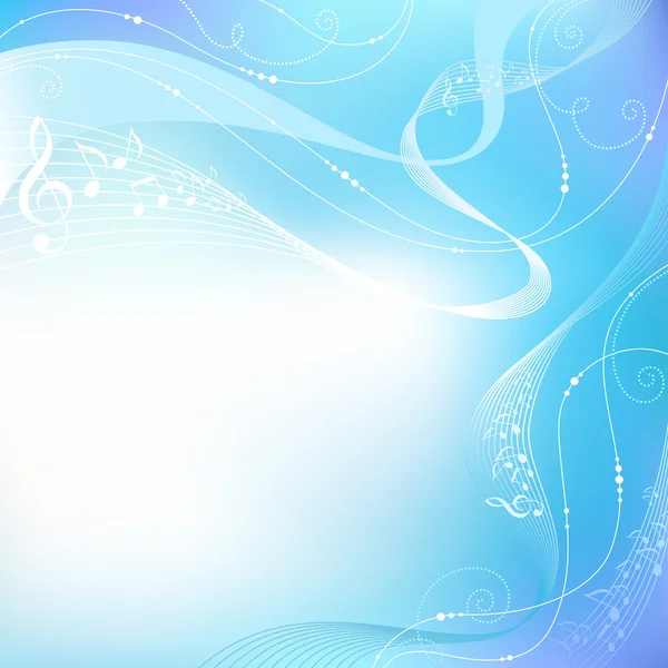 Blue music background. — Stock Vector