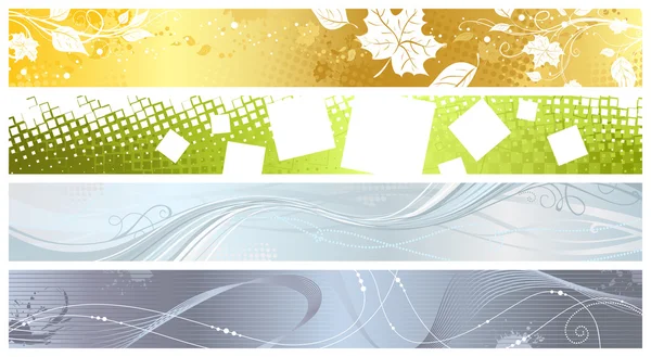 Conjunto de cuatro banners . — Vector de stock