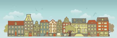 Vektör cityscape arka plan.